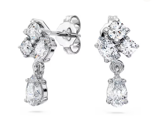 SWAROVSKI - Orecchini pendenti Galaxy Diamanti 0,75 ct tw, Taglio misto, Oro bianco 18 K