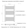 Scaldasalviette termoarredo 80x60 Cromato interasse 55 cm IDRAULICO