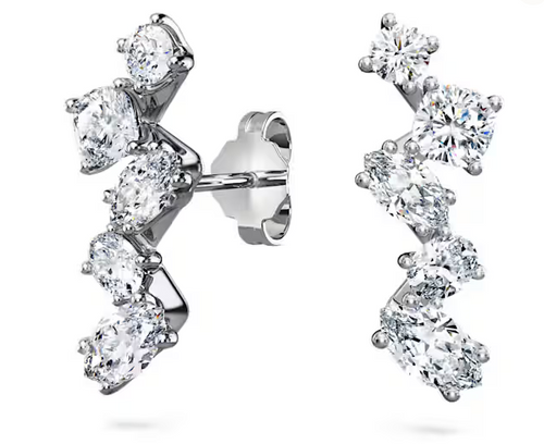 SWAROVSKI - Orecchini ear cuff Galaxy Diamanti 1,25 ct tw, Taglio misto, Oro bianco 18 K