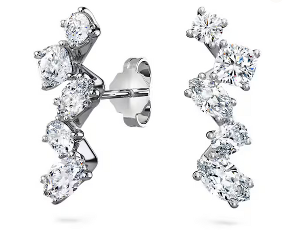 SWAROVSKI - Orecchini ear cuff Galaxy Diamanti 1,25 ct tw, Taglio misto, Oro bianco 18 K