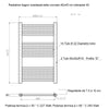 Scaldasalviette termoarredo 80x45 Cromato interasse 40 cm IDRAULICO
