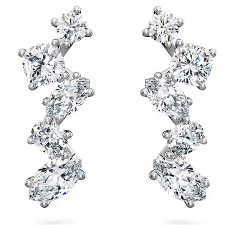 SWAROVSKI - Orecchini ear cuff Galaxy Diamanti 1,25 ct tw, Taglio misto, Oro bianco 18 K