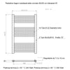 Scaldasalviette termoarredo 80x50 Cromato interasse 45 cm IDRAULICO