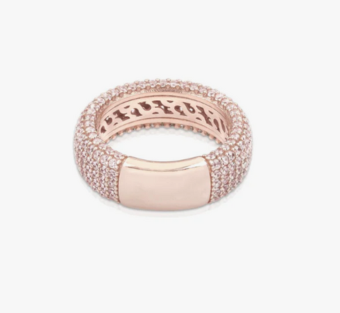 Sogni Gioielli - ANELLO FASCIA ORO ROSA ZIRCONI ROSA