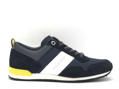 TOMMY HILFIGER Sneaker uomo iconic material mix blue