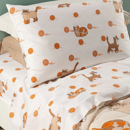 Lenzuola Gattini ! Caleffi Kids Completo in Cotone