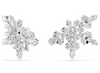 SWAROVSKI - Orecchini a clip Idyllia Taglio misto, Mezzo fiocco di neve, Bianchi, Placcato rodio