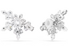 SWAROVSKI - Orecchini a clip Idyllia Taglio misto, Mezzo fiocco di neve, Bianchi, Placcato rodio