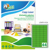 Etichetta Adesiva Lp4F Verde Fluo 70Fg A4 47,5X25,5Mm (44Et/Fg Tico
