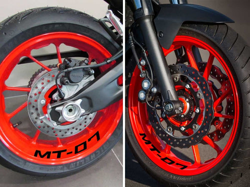 Scritte Adesive per interno Cerchi Ruote Moto compatibili con Yamaha MT-07