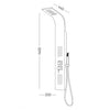 Colonna Doccia Attrezzata Flower in Acciaio Nero Opaco Con Cascata H140xL20xP44