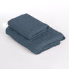 Via roma 60 Asciugamani coppia spugna 1+1  trendy  blu SS0206