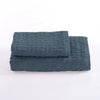 Via roma 60 Asciugamani coppia spugna 1+1  trendy  blu SS0206
