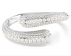 SWAROVSKI - Bracciale rigido Sublima Crystal Pearl, Taglio Round, Bianco, Placcato rodio