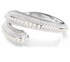 SWAROVSKI - Bracciale rigido Sublima Crystal Pearl, Taglio Round, Bianco, Placcato rodio