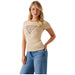 Guess t-shirt beige logo triangolo W5YI13J1314G1L7