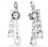 SWAROVSKI -  Orecchini pendenti Matrix Taglio misto, Bianchi, Placcato rodio