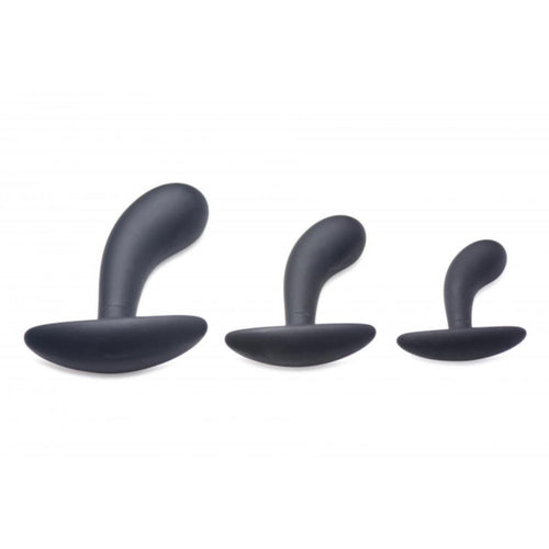 Set anale curvo - Dark Delights 3 pezzi - nero MASTER SERIES