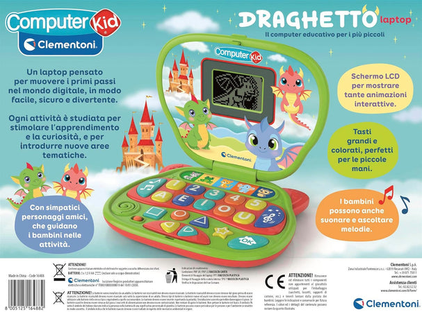 Clementoni - Computer Kid Draghetto Laptop Educativo 16488