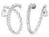 SWAROVSKI -  Orecchini a cerchio Matrix Taglio misto, Bianchi, Placcato rodio