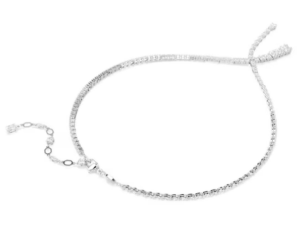 SWAROVSKI - Collana a Y Matrix Taglio misto, Bianco, Placcato rodio