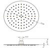 Soffione Doccia Tondo Acciaio Inox 4 Mm Spessore Effetto Pioggia Varie Misure Bagno