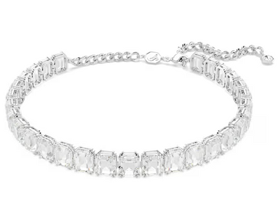 SWAROVSKI - Collana Girocollo Millenia Taglio ottagonale, Bianco, Placcato rodio