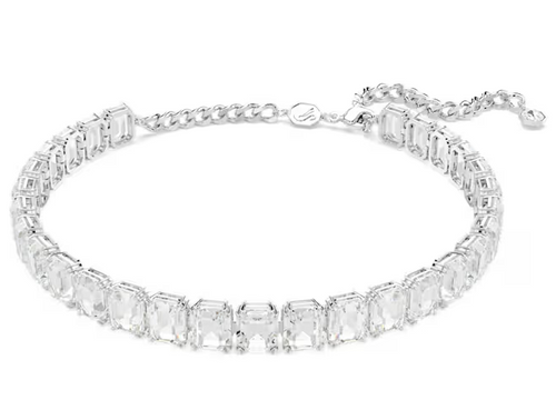 SWAROVSKI - Collana Girocollo Millenia Taglio ottagonale, Bianco, Placcato rodio