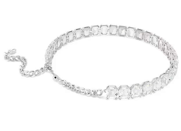SWAROVSKI - Collana Girocollo Millenia Taglio ottagonale, Bianco, Placcato rodio