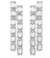 SWAROVSKI -  Orecchini a clip Millenia Taglio ottagonale, Lunghi, Bianchi, Placcato rodio