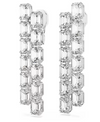 SWAROVSKI -  Orecchini a clip Millenia Taglio ottagonale, Lunghi, Bianchi, Placcato rodio