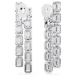 SWAROVSKI -  Orecchini a clip Millenia Taglio ottagonale, Lunghi, Bianchi, Placcato rodio