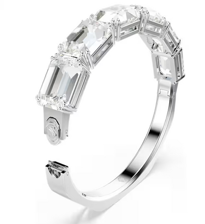SWAROVSKI - Bracciale rigido Millenia Taglio ottagonale, Bianco, Placcato rodio