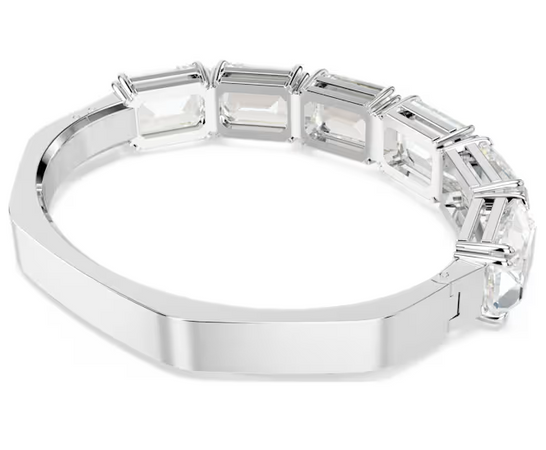 SWAROVSKI - Bracciale rigido Millenia Taglio ottagonale, Bianco, Placcato rodio