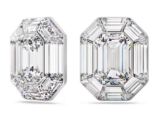 SWAROVSKI  -  Orecchini a clip Lucent Taglio ottagonale, Bianchi