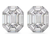 SWAROVSKI  -  Orecchini a clip Lucent Taglio ottagonale, Bianchi