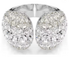 Swarovski - Anello cocktail Sublima Taglio Round, Bianco, Placcato rodio