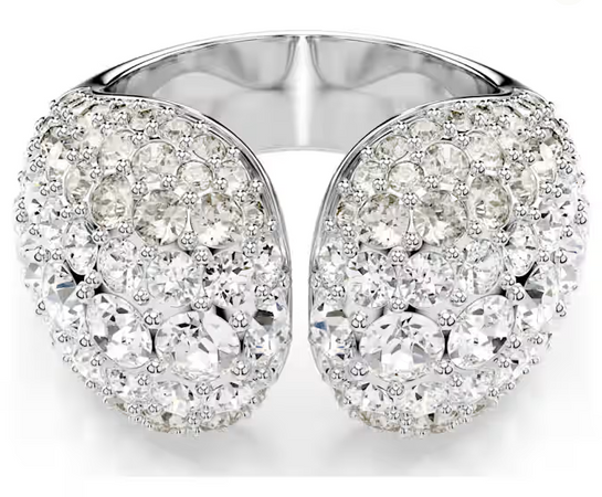 Swarovski - Anello cocktail Sublima Taglio Round, Bianco, Placcato rodio