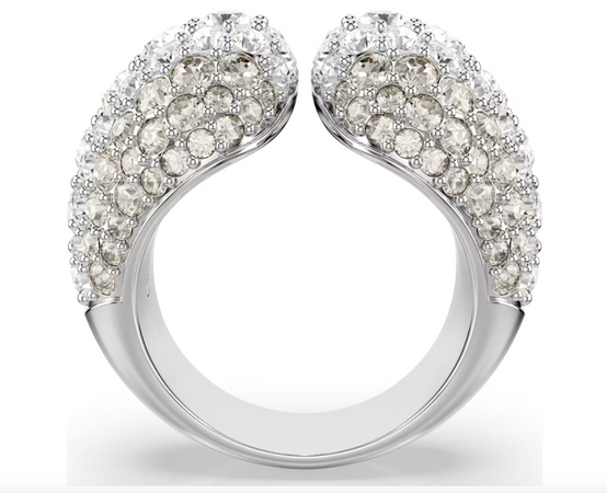 Swarovski - Anello cocktail Sublima Taglio Round, Bianco, Placcato rodio