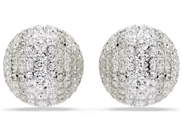 SWAROVSKI  -  Orecchini a clip Sublima Bianchi, Placcato rodio