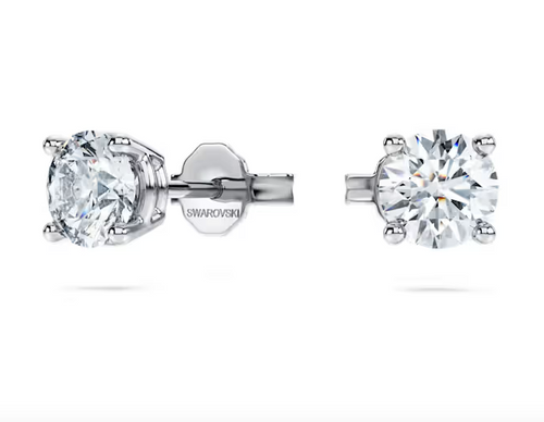 SWAROVSKI  -  Orecchini a lobo con solitario Eternity Diamanti creati in laboratorio 1 ct tw, Taglio Round, Oro bianco 18 K