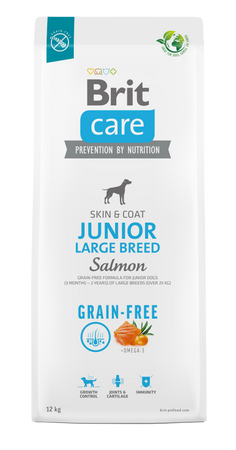 Brit Care grain-free Cani Junior Large Breed Salmone e Patate