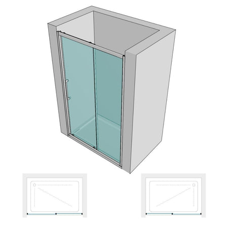 Lato Porta Box Doccia Angolare Nicchia Dafne Cristallo 6 mm 90 cm trasparente