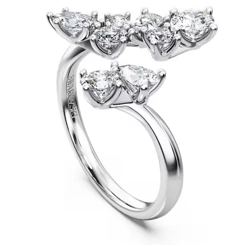 Swarovski - Anello bypass Galaxy Diamanti creati in laboratorio 1,25 ct tw, Taglio misto, Oro bianco 18 K