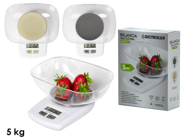 Bilancia da Cucina Digitale 5kg 2 Assortimenti