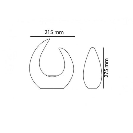 Biocamino da tavolo "Ruby" in acciaio Nero 0,2 kw arredamento Moderno