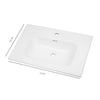 Lavabo ad Incasso in Ceramica Bianco Lucido per Mobili Bagno