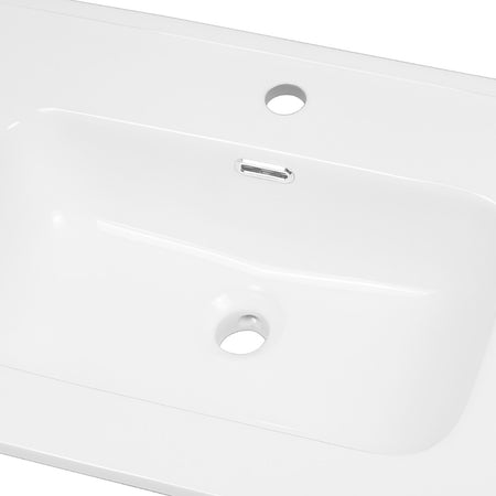 Lavabo ad Incasso in Ceramica Bianco Lucido per Mobili Bagno