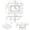 Lavabo ad Incasso in Ceramica Bianco Lucido per Mobili Bagno
