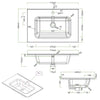 Lavabo ad Incasso in Ceramica Bianco Lucido per Mobili Bagno